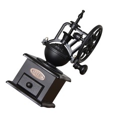  Vintage Manual Coffee Grinder Hand Crank Espresso Mill Black Metal Pepper-SC