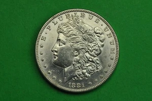 1881  BU  Morgan US Silver Dollar Coin  (90% Silver ) - Bild 1 von 3