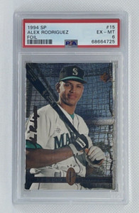 1994 Upper Deck SP #15 Alex Rodriguez FOIL RC Rookie Card - PSA 6