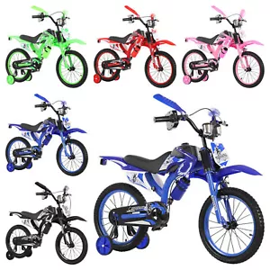 BOYS GIRLS CHILDRENS KIDS MOTO BIKE BICYCLE STABILISER 12 16 INCH MOTORCROSS - Picture 1 of 6