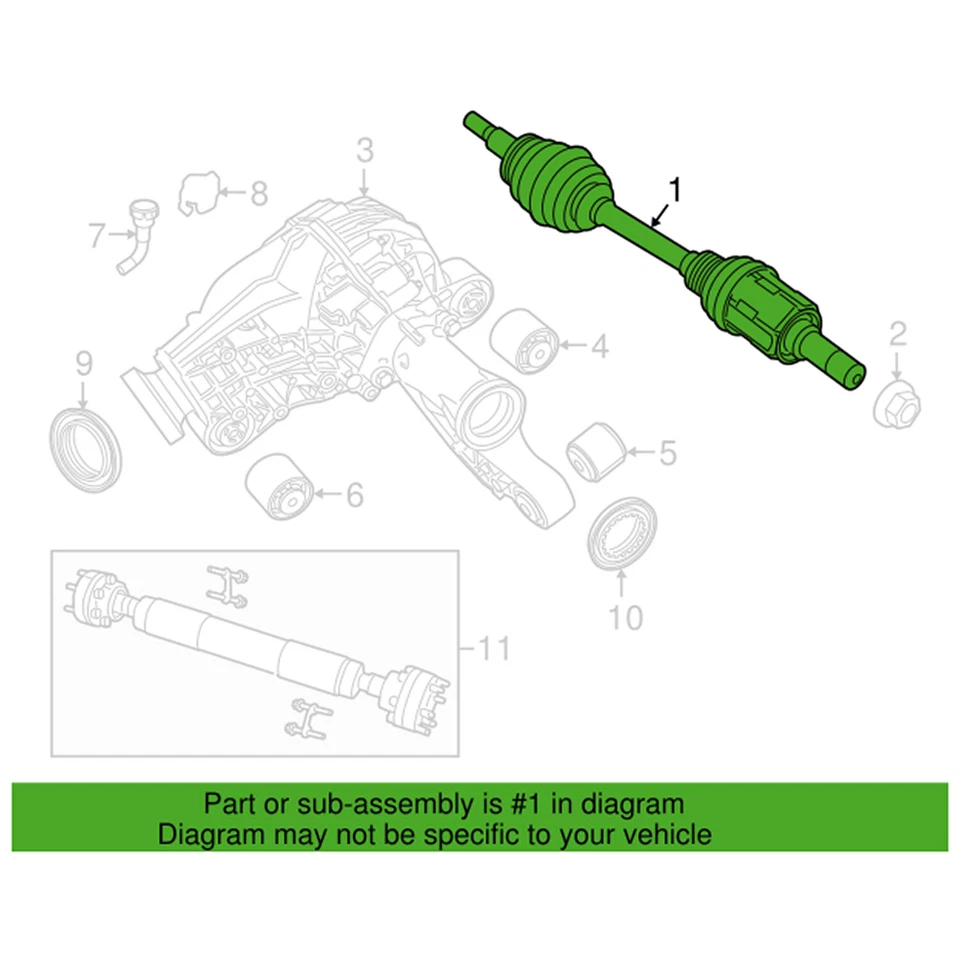 Conjunto de eje CV derecho pasajero delantero Mopar genuino OEM para Dodge Durango Foto 1 de 3