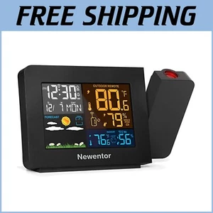 Professional Atomic Projection Clock with Temperature Display & 3 Remote Sensors - Picture 1 of 8