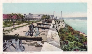 AK Havanna Kuba El Parapeto De La Cabana Kanonen Soldaten Festung C36 - Bild 1 von 2