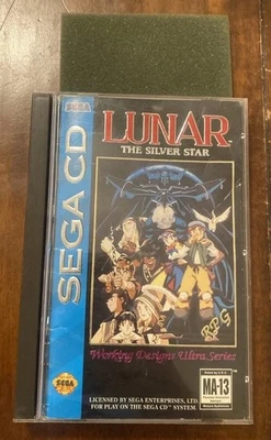 Lunar The Silver Sega CD Complete In Box CIB Near Mint 7th Disc Variant Blue Dot - Image 1 of 4