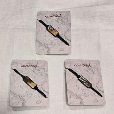 3 - Pulseras TALLADAS - Las 3 son únicas y NUEVAS en embalaje, GRANDES REGALOS Foto 1 de 4