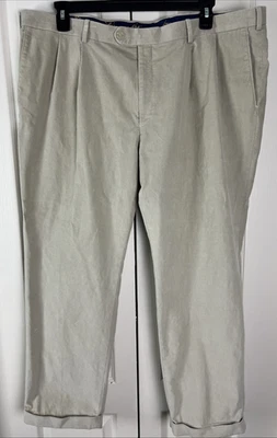 Lauren Ralph Lauren Mens Pants Tan Pinwale Corduroy 44WX30L Pleated Bird Dog B38 - Image 1 of 4