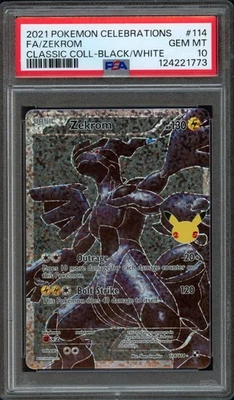 2021 Pokemon Celebrations Classic Collection Zekrom 114/114 PSA 10 Gem Mint - Image 1 of 2