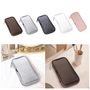 Cosmetic Bag Travel Makeup Brush Holder PU Leather Makeup Handbag Professional - Picture 1 of 28