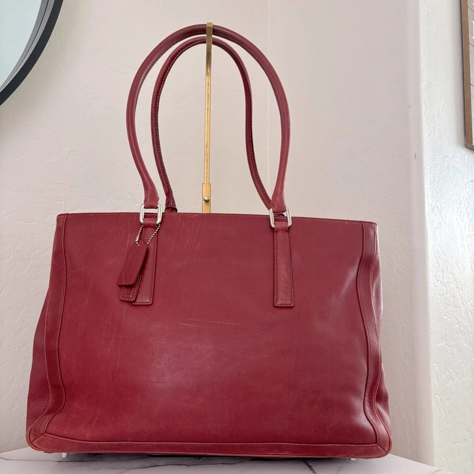 Bolso de Mano Coach Legacy 9426 Vintage 2002 Cuero Rojo Foto 1 de 4