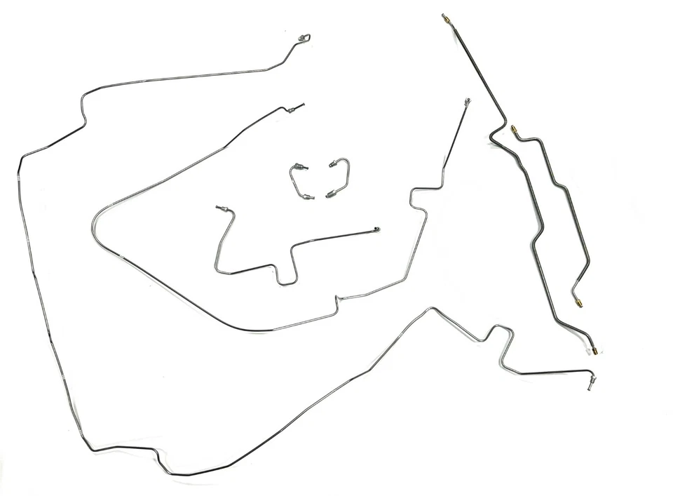 Kit de linha de freio Prebent aço inoxidável compatível com Jeep Wrangler 97-02 sem ABS com Dana 35 - Imagem 1 de 1