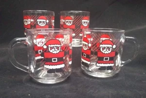 Luminarc Klarglas Urlaub Weihnachten Sant Claus Glas 4er Set - Bild 1 von 5