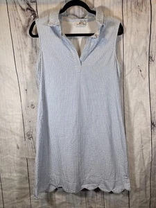 Vineyard Vines Seersucker Striped Dress 8 - Picture 1 of 6