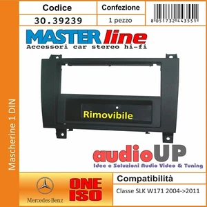 MASCHERINA AUTORADIO 1 DIN MERCEDES SLK R171 DAL 2004 AL 2011 ADATTATORE UN DIN - Foto 1 di 2