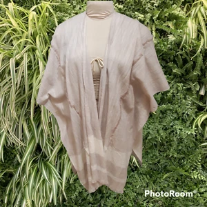 Universal Thread Co Boho Kimono OSFM Beige 100% Cotton NWT - Picture 1 of 6