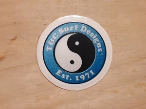 T&C Town & Country Surf Designs Hawaii Mini Sticker 1" Authentic T&C Blue - Picture 1 of 1