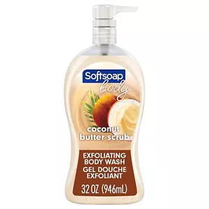 Jabón blando Body Wash Pump Mantequilla de coco Exfoliante Jabón corporal 32 onzas P... - Imagen 1 de 7