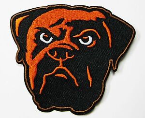 LOT OF 1) NFL CLEVELAND BROWNS FOOTBALL (DAWG HEAD) EMBROIDERED PATCH # 22