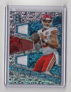 PATRICK MAHOMES - CHIEFS - 2018 SPECTRA BUILDING BLOCKS JERSEY #'d /50 KILLER! - Picture 1 of 2