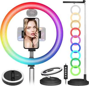 TARION Ringlicht Mit Stativ Ringleuchte RGB: LED Ring Light 11,8 Zoll Tisch Ring - Bild 1 von 9
