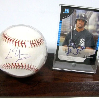 Tarjeta/bola autografiada Topps Bowman Chris Young #318 2005 Sox en exhibición Tri-Star Foto 1 de 4