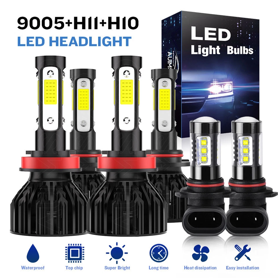 Luces LED antiniebla de haz alto bajo de 4 lados para Ram 4000 2015 2016-2018 blancas Foto 1 de 4