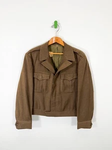 Chaqueta de Campo de Lana Segunda Guerra Mundial Talla 42R 1940 Ejército Militar Abrigo EXCELENTE ESTADO - Imagen 1 de 9