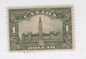 CANADA #159 PARLIAMENT $1 green VF mint slight gum disturbance - Picture 1 of 4