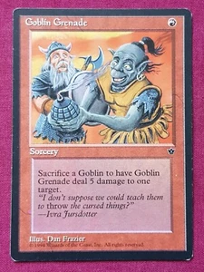 Magic The Gathering FALLEN EMPIRES GOBLIN GRENADE FRAZIER red card MTG - Picture 1 of 2