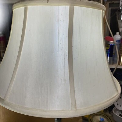 VTG MCM QUOIZEL ATOMIC SILK 8 Paneled Drum SHAPE,   10.5x10x16 Insane Light - Image 1 of 4