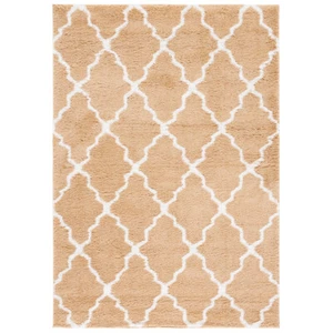 SAFAVIEH Berber Shag BER575D Dark Beige / Ivory Rug - Picture 1 of 14