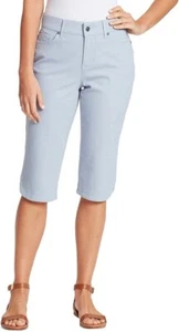 Gloria Vanderbilt Hidden Comfort Stretch Skimmer Capri purple Violet Bliss sz 8 - Picture 1 of 3