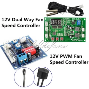 12V Dual Ways / PWM PC CPU Fan Digital Temperature Control Speed Controller - Picture 1 of 22