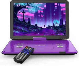 BOIFUN 17 Zoll Tragbarer DVD-Player mit Akku 15,6-Zoll TFT LCD für USB/SD-Karte - Bild 1 von 10