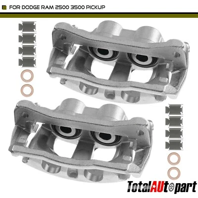 2件装制动卡钳带支架后左右适用于道奇Ram 2500 3500拾音器 — 第 1/4 张图片