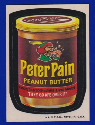 PETER PAIN 1974 TOPPS WACKY PACKAGES series 6 VG-EX - Image 1 of 2