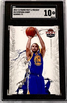2012-13 Panini Past & Present #13 Stephen Curry Raining 3's SGC 10 GEM MINT - Image 1 of 2