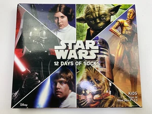 Star Wars 12 Days of Christmas Advent Socks Boxed Set Kids Size M NEW - Picture 1 of 8