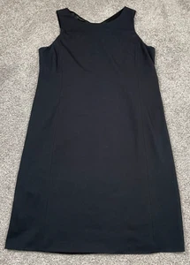Eileen Fisher Dress Womens XL Black Silk Lined Stretch Sheath Tank Dark Academia - Picture 1 of 8