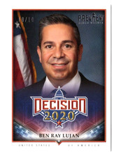BEN RAY LUJAN DECISION 2020 SERIES 2 PREVIEW CARD 652 SILVER PARALLEL #10/10