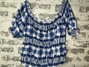 ZARA Sumemr Tie Dye Off Shoulder Blouse Top for Girls Size 13-14 - Picture 1 of 4