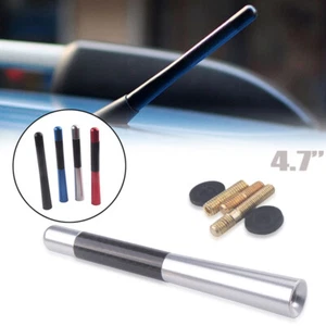 4.7" Carbon Fiber Silver Car Antenna Adjustable Auto Aerial For Toyota Universal - Picture 1 of 8