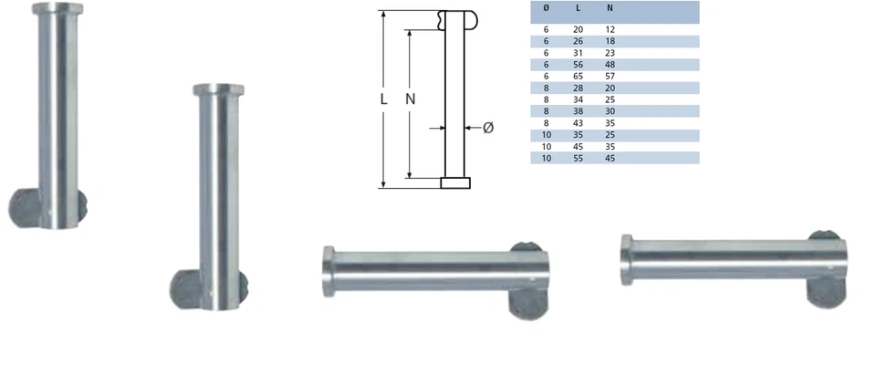 MGVERKAUF Klappbolzen Edelstahl A2 Klappstift Klappnasenbolzen Steckbolzen Bolzen