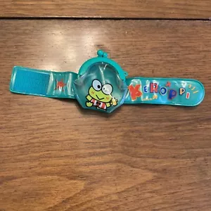 1995 Vintage Sanrio Keroppi Coin Purse Green Wrist Wallet Bracelet - Picture 1 of 7