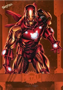 2024 Marvel Metal Universe Avengers ORANGE FX #172 Iron Man #/25 - Picture 1 of 2