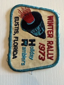 Vintage 1973 Eustis Florida Winter Rally Space Coast gestickter Aufnäher 1G38 - Bild 1 von 3