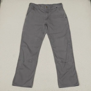 Patagonia All Seasons Double Knee Work Pants Mens 31 Gray 31" Inseam Canvas - Picture 1 of 13