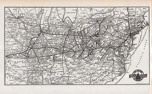 Mapa ferroviario antiguo de Baltimore y Ohio 1939 mapa ferroviario vintage B & O 2737 - Imagen 1 de 4