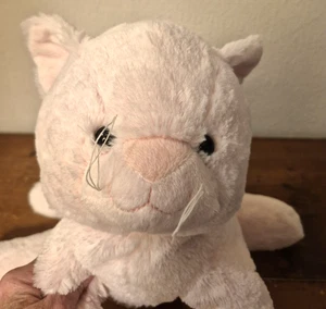 Pottery Barn Kids Floppy Light Pink Kitty Cat Bean Bag Pellets Plush SOFT 2015 - Picture 1 of 8