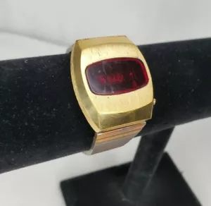 Vintage 1970s Kuatron Red LED Watch KIC Made In Korea For Repair - Bild 1 von 7
