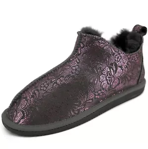 Damen Lammfell Hausschuhe Angel Fellschuhe echt Schaffell Schuhe Lederschuhe - Bild 1 von 18